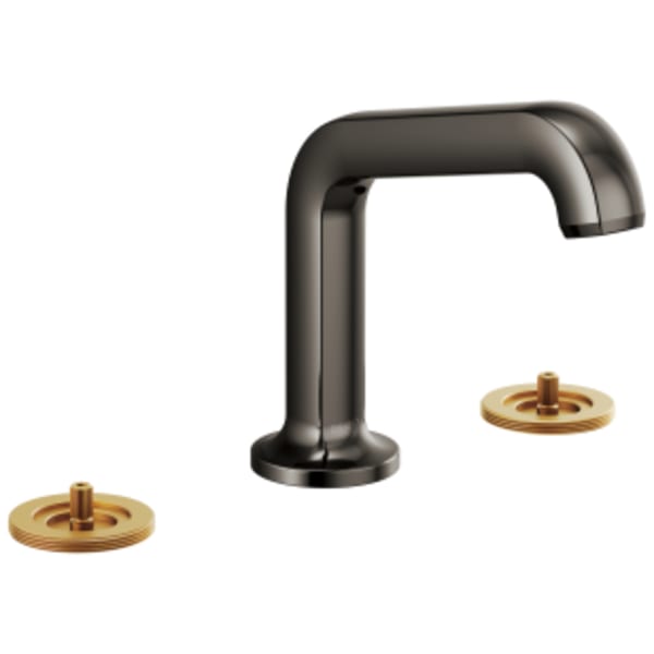 Brizo Kintsu®: Widespread Lavatory Faucet with Angled Spout - Less Handles 1.5 GPM in Brilliance Black Onyx