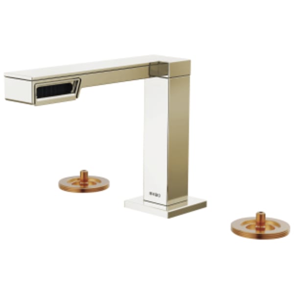 Brizo Frank Lloyd Wright®: Widespread Lavatory Faucet - Less Handles in Polished Nickel