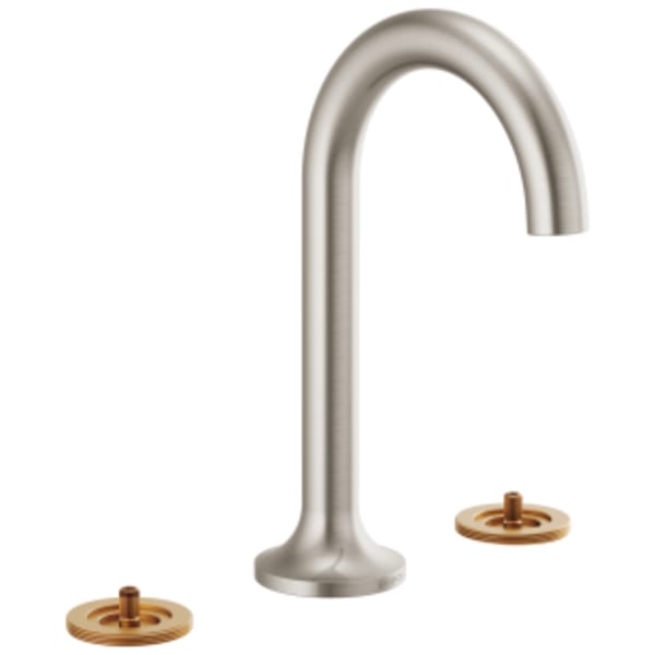 Brizo Odin®: Widespread Lavatory Faucet - Less Handles in Brushed Nickel