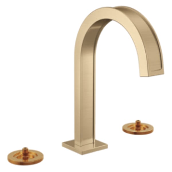 Brizo Frank Lloyd Wright® Widespread Lavatory Faucet with Arc Spout Less Handles Luxe Gold