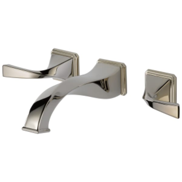 Brizo Virage®: Two-Handle Wall Mount Lavatory Faucet 1.5 GPM in Polished Nickel