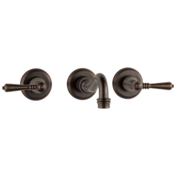 Brizo Tresa®: Two-Handle Wall Mount Lavatory Faucet with Lever Handles 1.5 GPM in Venetian Bronze
