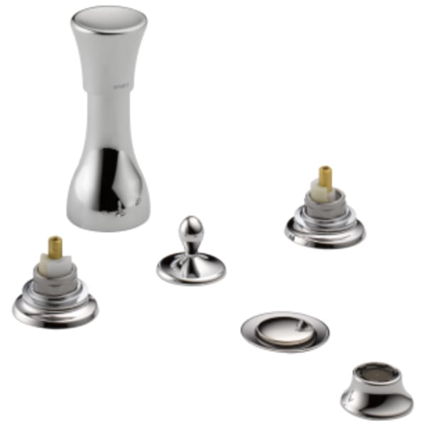 Brizo Charlotte®: 4-Hole Mount Bidet Faucet with Vacuum Breaker - Less Handles in Chrome