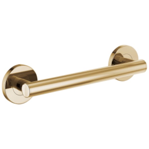 Brizo 12" Linear Round Grab Bar Polished Gold