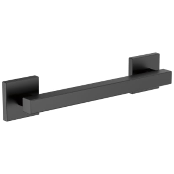 Brizo 12" Linear Square Grab Bar Matte Black