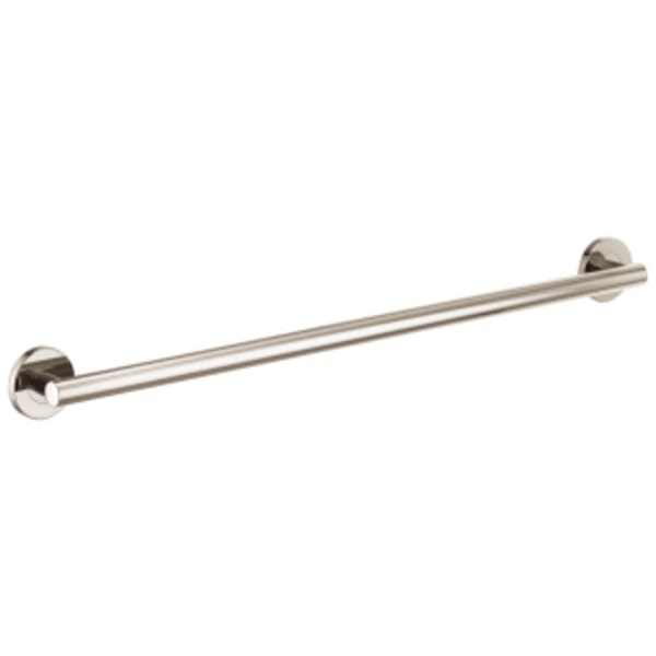 Brizo 36" Linear Round Grab Bar Polished Nickel