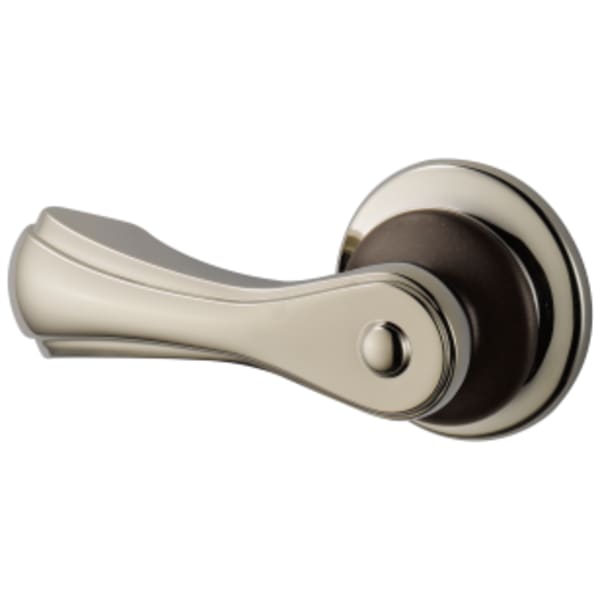 Brizo Charlotte®: Front Mount Flush Lever in Cocoa Bronze / Polished Nickel
