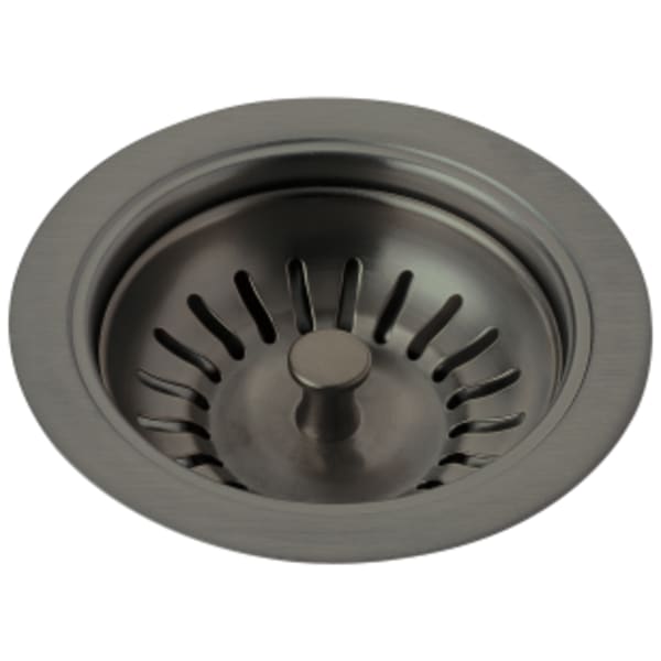 Delta Other: Kitchen Sink Flange and Strainer in Black Stainless