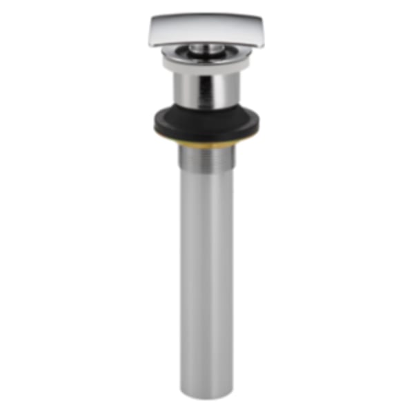 Delta Square Push Pop-Up Less Overflow Stainless