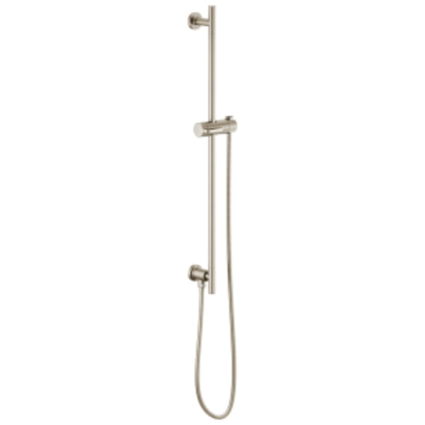 Brizo Essential™ Linear Round Slide Bar with Hose Brushed Nickel