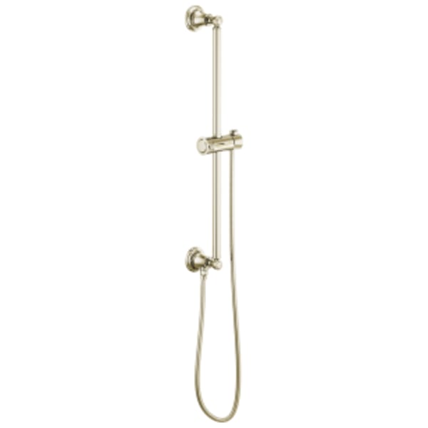 Brizo Brizo Universal Showering: Classic Round Slide Bar With Hose in Polished Nickel