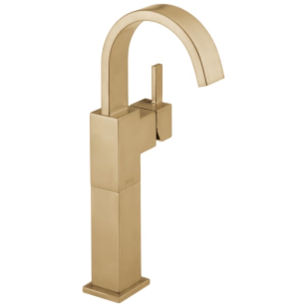 Delta Vero®: Single Handle Vessel Bathroom Faucet in Champagne Bronze