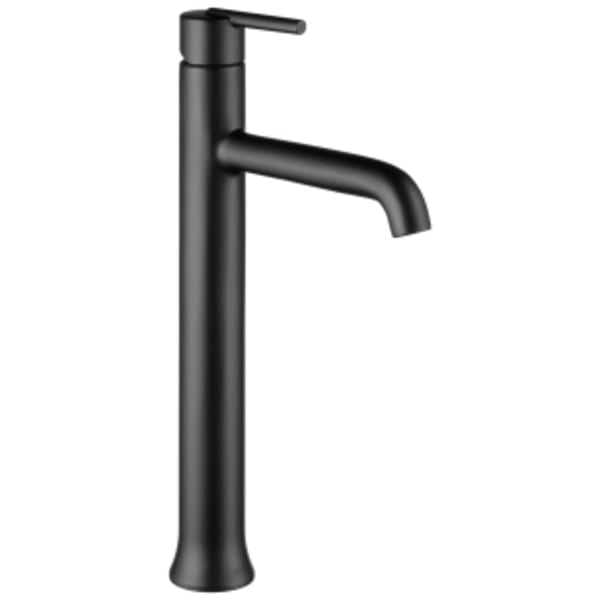 Delta Trinsic®: Single Handle Vessel Bathroom Faucet in Matte Black