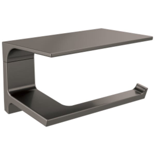 Delta Pivotal™: Tissue Holder with Shelf in Black Stainless