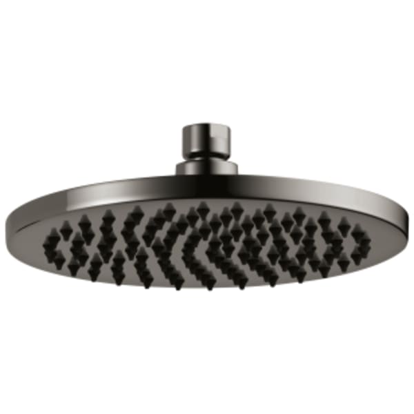 Brizo Allaria™: 8" Linear Round Single-Function Raincan Shower Head - 2.5 GPM in Brilliance Black Onyx