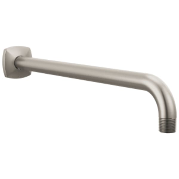 Brizo Allaria™: 13" Wall Mount Shower Arm and Flange in Luxe Nickel