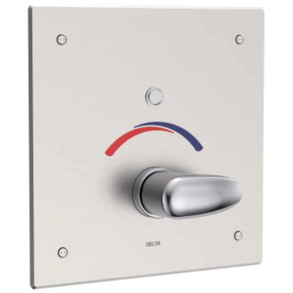 Commercial 860T: Electronic Shower Trim with Push Button Activator- Hardwire in Chrome