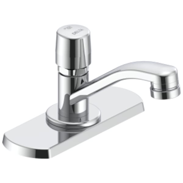Delta Commercial 86T Single Hole MeteRing Faucet with Coverplate Chrome