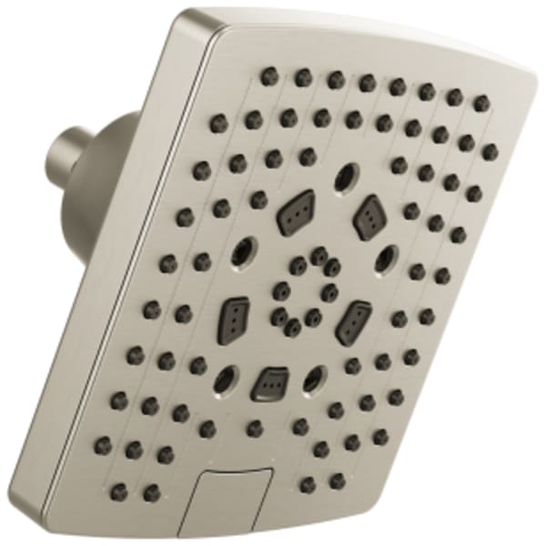 Brizo Brizo Universal Showering: 7" Linear Square H2Okinetic® Multi-Function Wall Mount Shower Head - 2.5 GPM in Brushed Nickel
