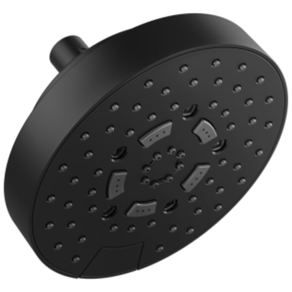 Brizo Brizo Universal Showering: 7" Linear Round H2Okinetic® Multi-Function Wall Mount Shower Head - 2.5 GPM in Matte Black