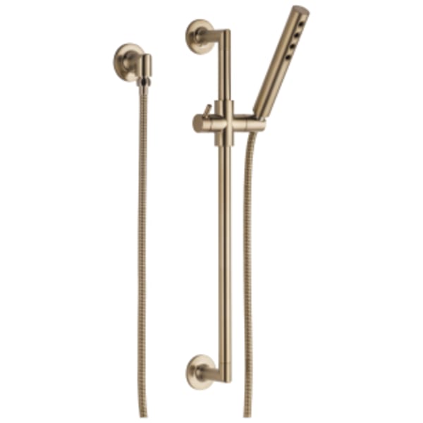 Brizo Odin®: Slide Bar Handshower With H2OKinetic Technology in Luxe Gold