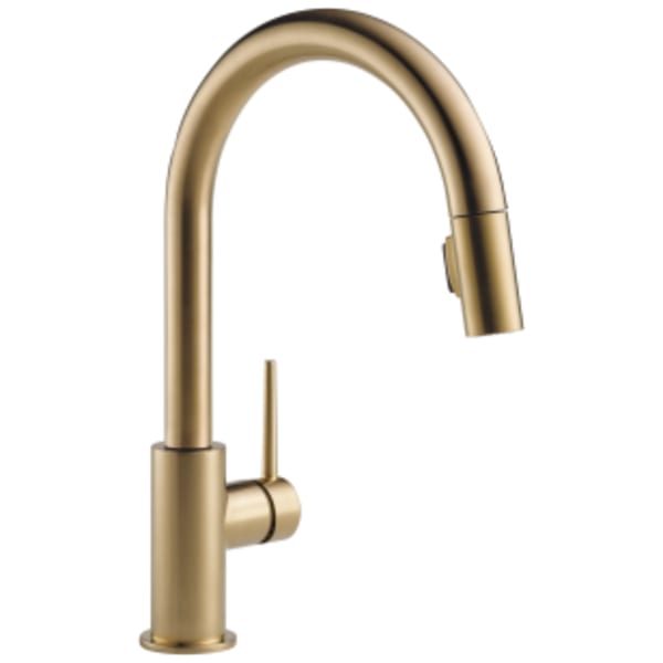 Delta Trinsic®: Single Handle Pull-Down Kitchen Faucet in Champagne Bronze