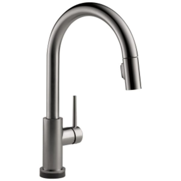 Delta Trinsic®: Single Handle Pull-Down Kitchen Faucet with Touch in Black Stainless