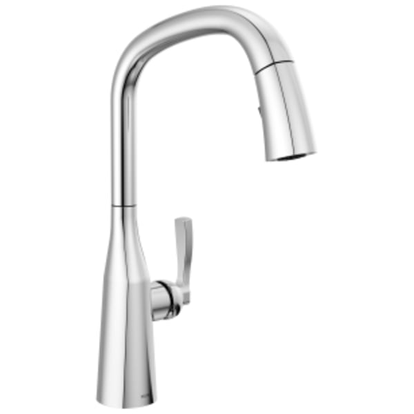 Delta Stryke®: Single Handle Pull Down Kitchen Faucet in Lumicoat Chrome