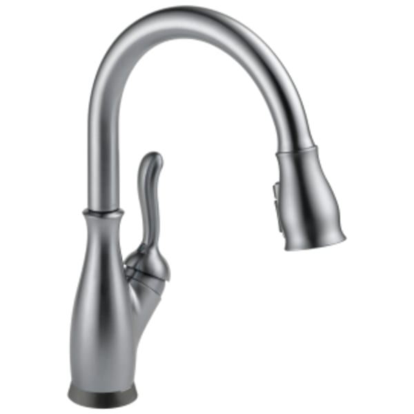Delta Leland®: Single Handle Pull-Down Kitchen Faucet with Touch2O® and ShieldSpray® Technologies in Arctic Stainless