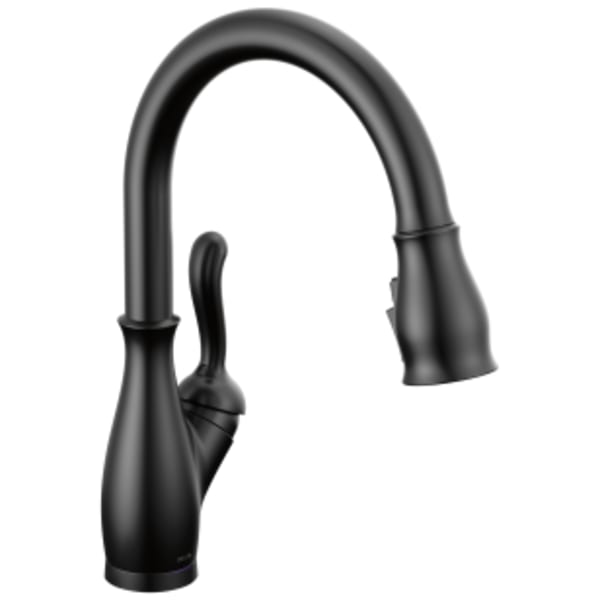 Delta Leland®: Single Handle Pull-Down Kitchen Faucet With Touch2O® And ShieldSpray® Technologies in Matte Black