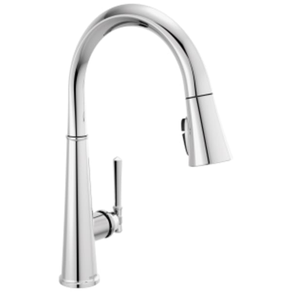 Delta Emmeline™: Single Handle Pull Down Kitchen Faucet in Lumicoat Chrome