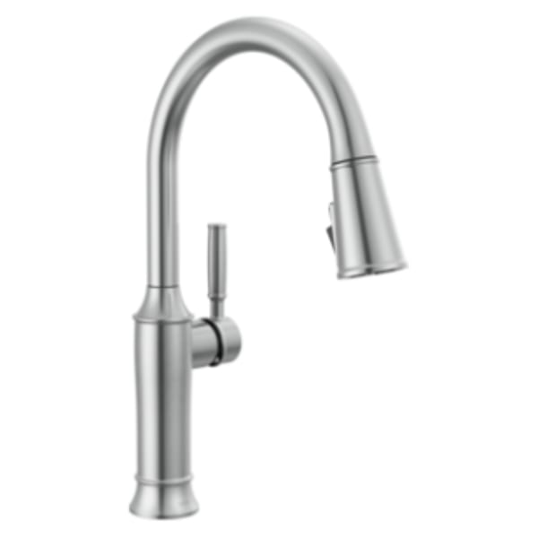 Delta Renaldi™ Single Handle Pull-Down Kitchen Faucet Lumicoat® Arctic Stainless