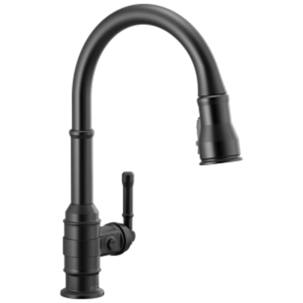 Delta Broderick™: Single Handle Pull-Down Kitchen Faucet in Matte Black