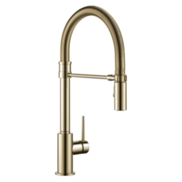 Delta Trinsic® Single Handle Pull-Down Spring Kitchen Faucet Polished Nickel