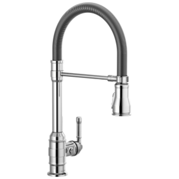 Delta Broderick™: Single Handle Pull-Down Kitchen Faucet With Spring Spout in Chrome