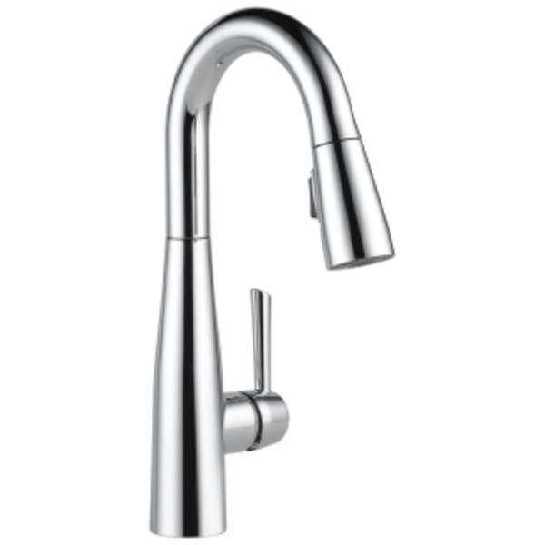 Delta Essa®: Single Handle Pull-Down Bar / Prep Faucet in Chrome
