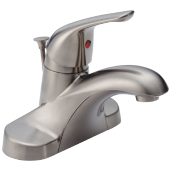 Delta Foundations®: Single Handle Centerset Bathroom Faucet in Stainless