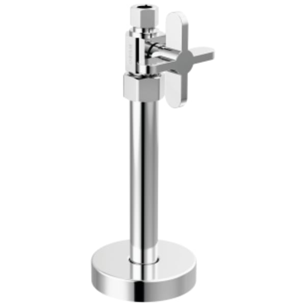 Brizo Odin®: Straight Supply Stop Valve with Cross Handle in Chrome