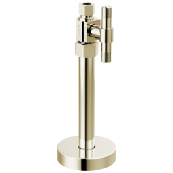 Brizo Litze®: Straight Supply Stop Valve with Lever Handle in Polished Nickel