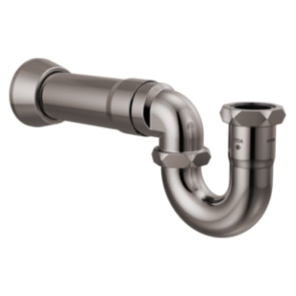 Brizo 17-Gauge P-Trap with Flange Brilliance Black Onyx