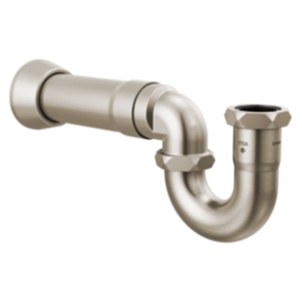 Brizo 17-Gauge P-Trap with Flange Luxe Nickel