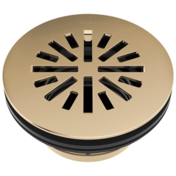 Brizo Other: 4" Prefab Round Shower Drain in Polished Gold