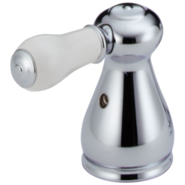 Delta Leland®: Porcelain Lever Handle Set - Bathroom in Chrome