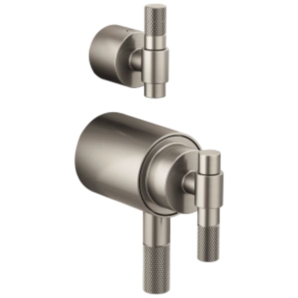 Brizo Litze® TempAssure® Thermostatic Valve with Integrated Diverter T-Lever Handle Kit Luxe Nickel