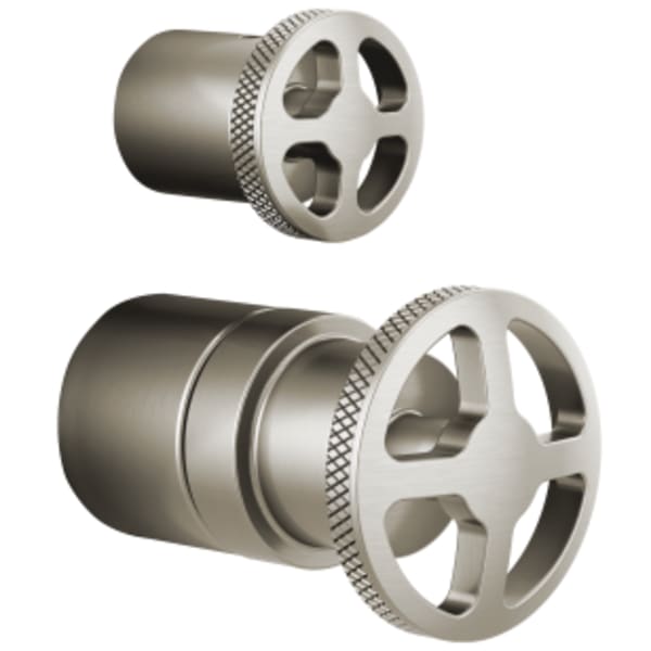 Brizo Litze®: Pressure Balance Valve with Integrated Diverter Trim Wheel Handle Kit in Luxe Nickel