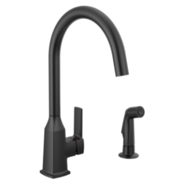 Peerless Ezra® Single Handle Kitchen Faucet with Spray Matte Black
