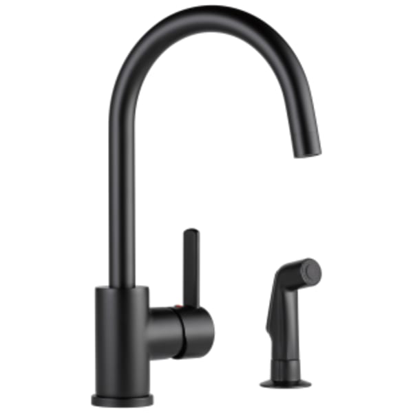 Peerless Precept®: Single-Handle Kitchen Faucet with Spray in Matte Black