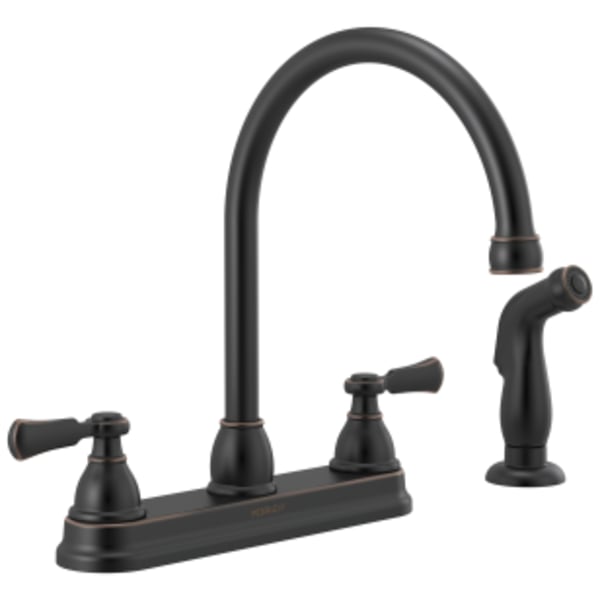 Peerless Elmhurst®: Two-Handle Kitchen Faucet with Spray in Oil Rubbed Bronze