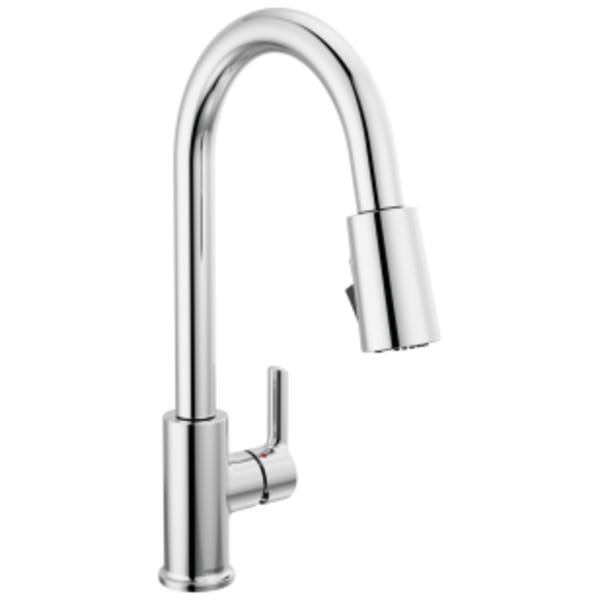 Peerless Flute™: Single Handle Pulldown Kitchen Faucet in Chrome