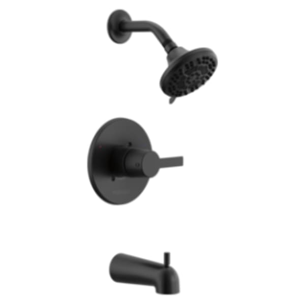 Peerless Flute™ Tub and Shower Trim Kit Matte Black